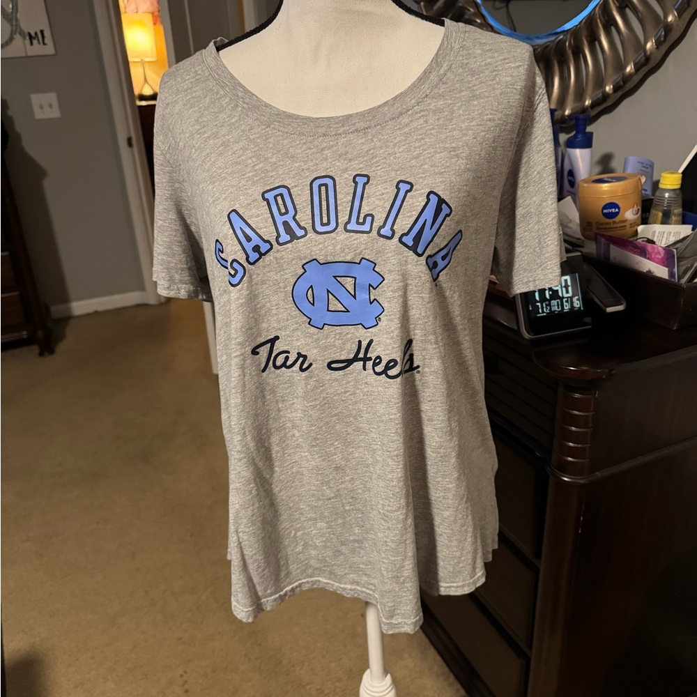 Carolina Tarheels Champion Gray and Blue Relaxed Short Sleeve Tee